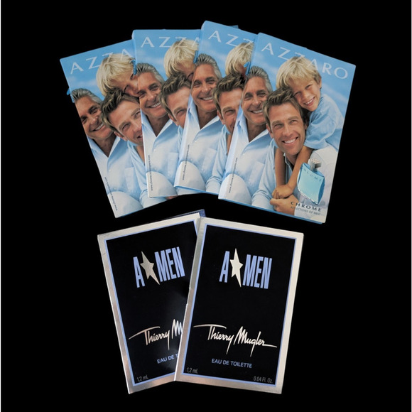 Thierry Mugler A*Men Azzaro Chrome Lot of 6 Sample Vial Trial Travel Size - Picture 1 of 7